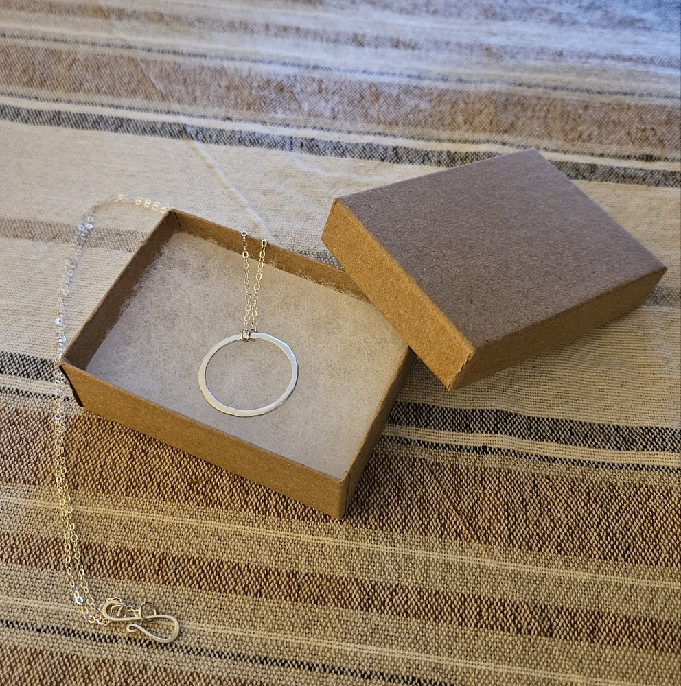 Silver Circle Pendant Necklace